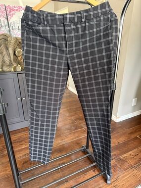 Old Navy Black Windowpane Plaid Women's Dress Pants